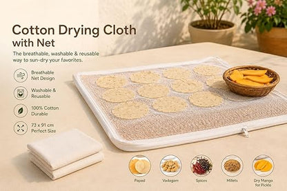 Premium Cotton Food Drying with Protective Mesh Net