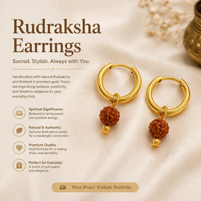 Mahadev Rudraksha Earrings
